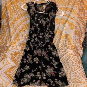 Flower patterned black Needle & Thread dress